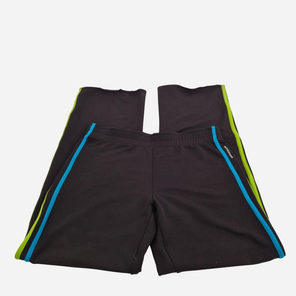 MOSSIMO Y2K track pants with blue and neon green side stripes